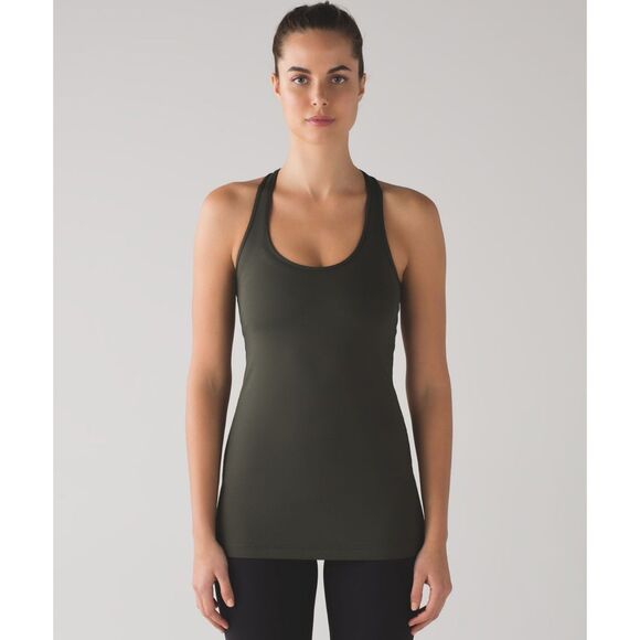 Lululemon Racerback Scoopneck Tank Army Green (Gator Green) - Picture 4 of 8